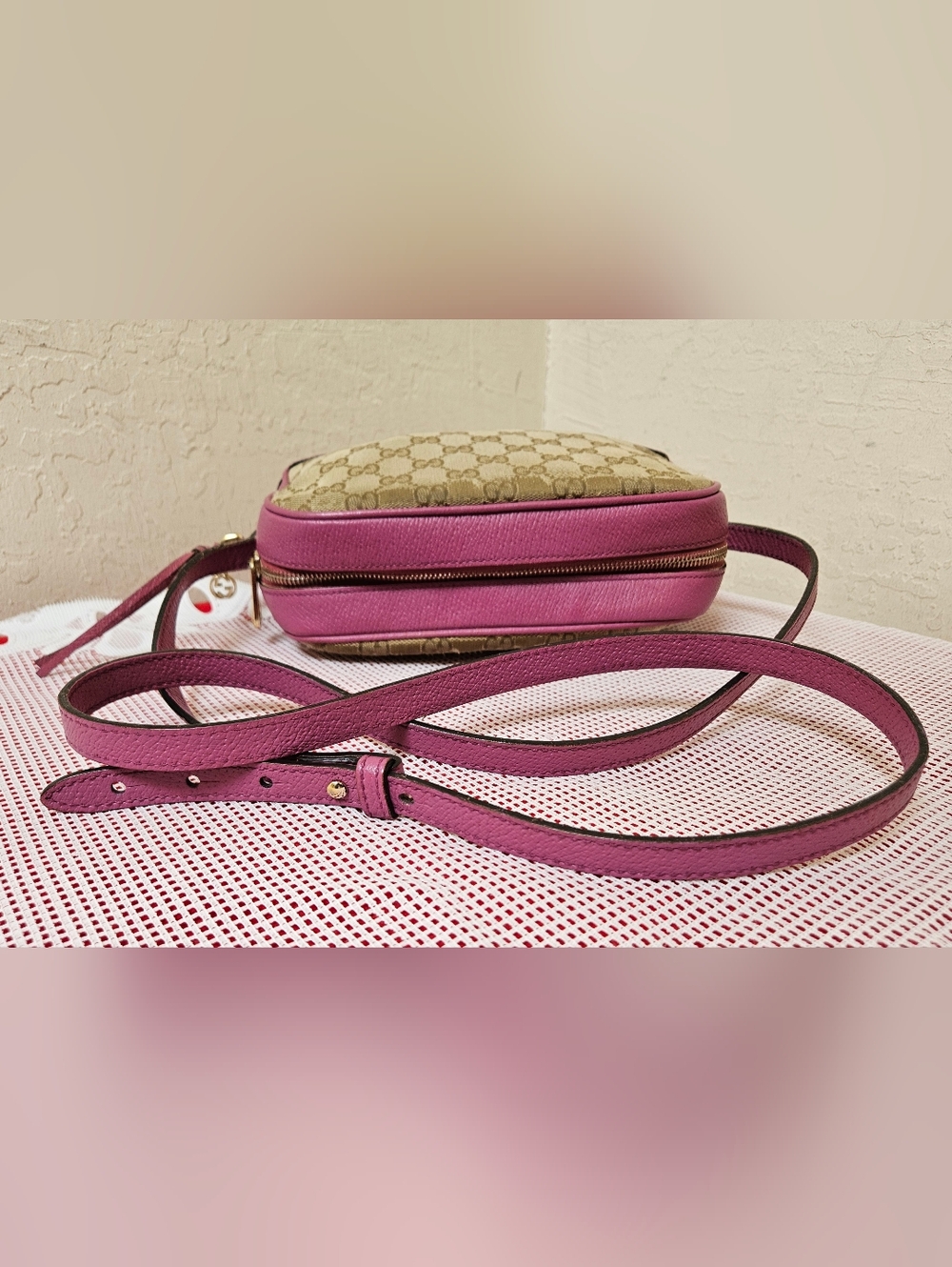 GUCCI Canvas Bree Camera Shoulder Bag AUTHENTIC - Picture 7 of 16